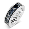 White, Black & Gray Sapphire Ring