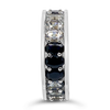 White, Black & Gray Sapphire Ring