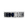 White, Black & Gray Sapphire Ring