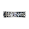 White, Black & Gray Sapphire Ring