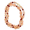 Carved Coral Bead Necklace