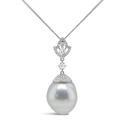 South Sea Pearl & Diamond Pendant