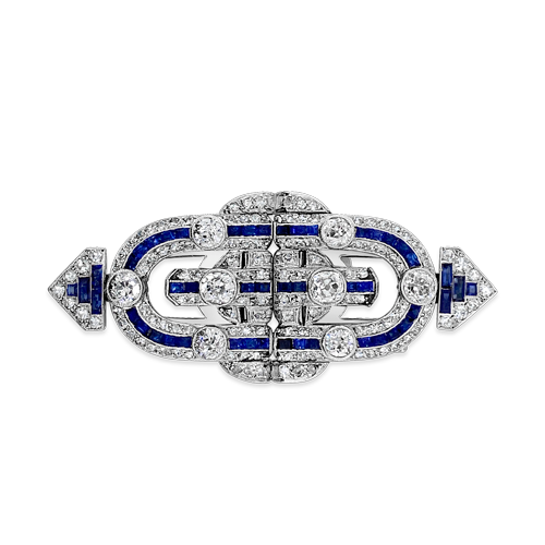 Sapphire & Diamond Pin