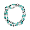 Turquoise & Crystal Necklace with Silver & Diamond Accents