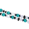 Turquoise & Crystal Necklace with Silver & Diamond Accents