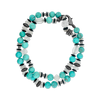 Turquoise & Crystal Necklace with Silver & Diamond Accents