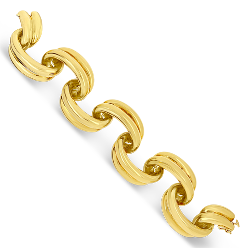 Yellow Gold Estate "C" Design Bracelet