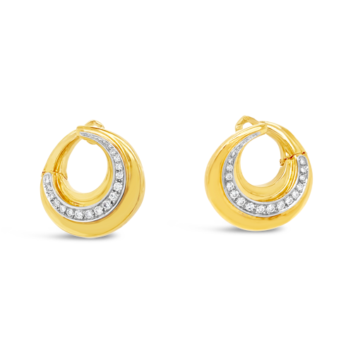 Gold & Diamond Estate Earrings