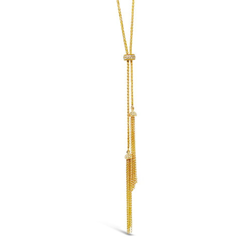 Diamond Bolo Tassel Necklace