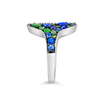 Blue Sapphire & Tsavorite Ring