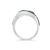 Blue Sapphire & Tsavorite Ring