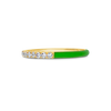 Diamond & Green Enamel Ring