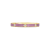 Diamond & Pink Enamel Band Ring