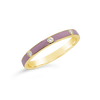 Diamond & Pink Enamel Band Ring
