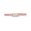 Diamond & Pink Enamel Stackable Ring
