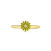 Flower Ring with Diamond Center