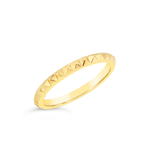 Gold Pyramid Band Style Ring
