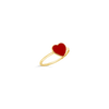 Red Enamel Heart Ring