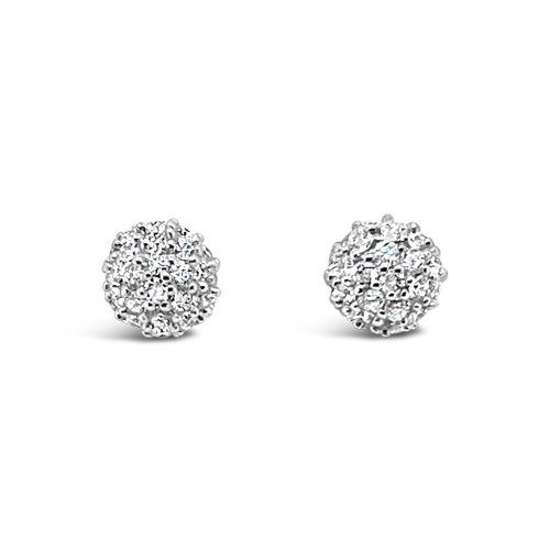 Diamond Cluster Earrings