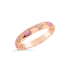 Diamond & Pink Enamel Heart RIng
