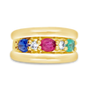 Ruby, Emerald, Sapphire & Diamond Ring
