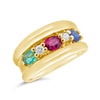 Ruby, Emerald, Sapphire & Diamond Ring