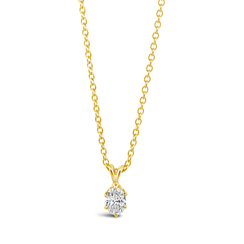 Oval Diamond Pendant