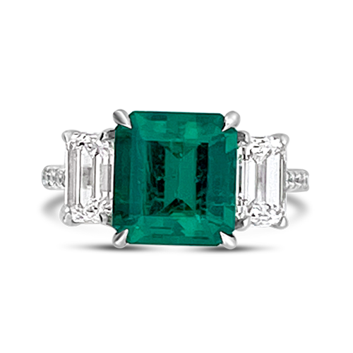 Emerald and Diamond Ring