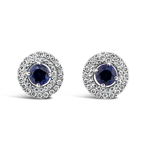 Sapphire & Diamond Earrings