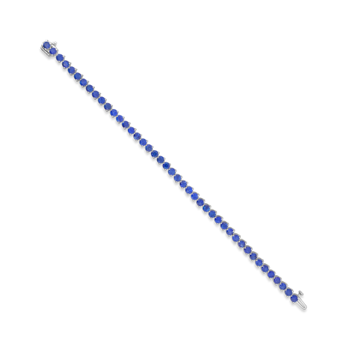 Round Sapphire Tennis Bracelet