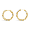 Yellow Gold & Diamond Hoop Earrings