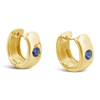 Blue Sapphire Huggie Earrings