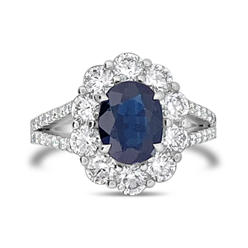Sapphire & Diamond "Lady Di" Ring