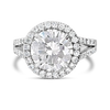 Round Diamond Engagement Ring with Diamond Halo