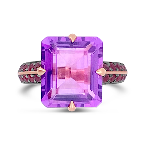 Amethyst & Ruby Ring