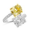 Yellow & White Diamond Bypass Ring