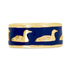 Blue Enamel Loon Ring