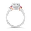 Diamond & Pink Sapphire Engagement Ring