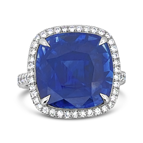 Ceylon Sapphire & Diamond Ring