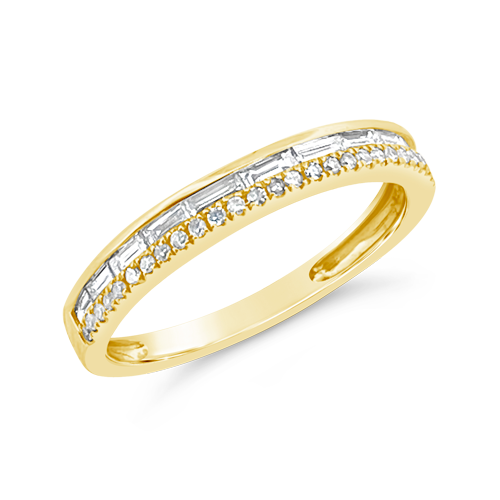 Gold & Diamond Band Ring