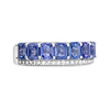Sapphire & Diamond Band RIng