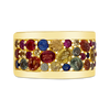 Rainbow Sapphire Cigar Band Ring