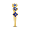Sapphire Flower/Clover Ring