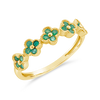Emerald Flower/Clover Ring