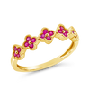 Ruby Flower/Clover Ring
