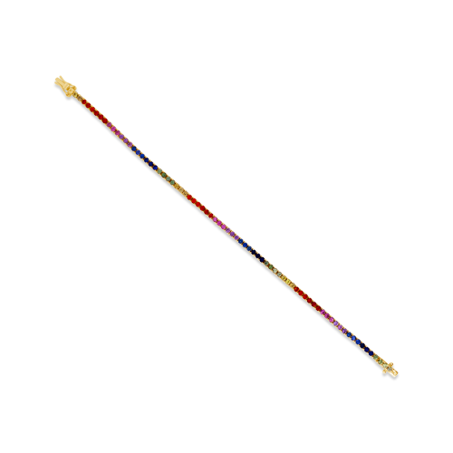 Rainbow Sapphire Tennis Bracelet