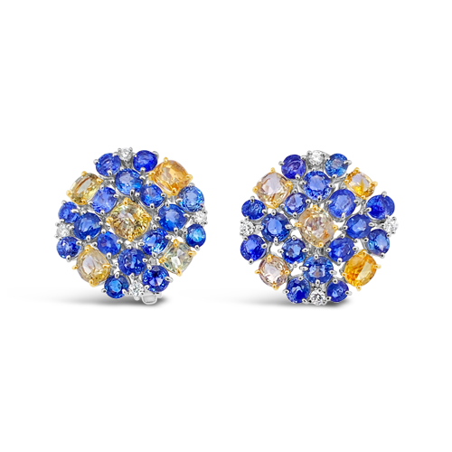 Sapphire & Diamond Estate Earrings