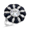 Diamond & Onyx Estate Ring