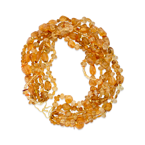 Citrine Torsade Estate Necklace