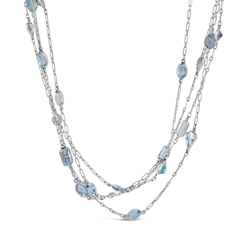 Aquamarine & Platinum Estate Necklace